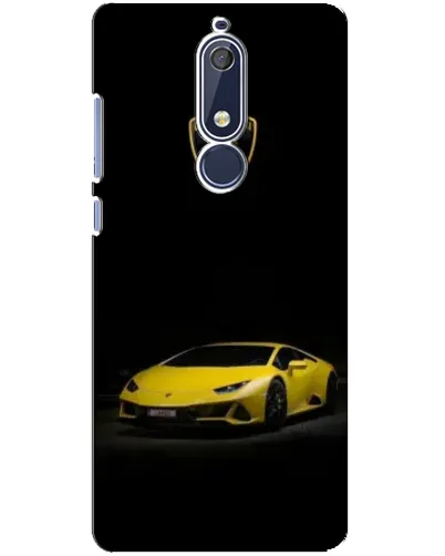 Чехол для Nokia 5.1 (2018) с картинкой «Lamborghini желтый акцент»