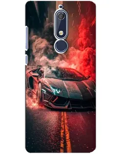 Чехол для Nokia 5.1 (2018) с картинкой «Lamborghini красный дым» Чехол для Nokia 5.1 (2018) с картинкой «Lamborghini красный дым»