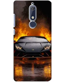 Чехол для Nokia 5.1 (2018) с картинкой «Lamborghini в огне» Чехол для Nokia 5.1 (2018) с картинкой «Lamborghini в огне»