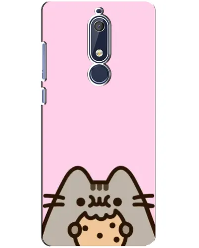 Чохол для Nokia 5.1 (2018) з картинкою «Pusheen та печиво»