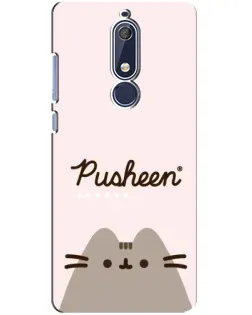 Чохол для Nokia 5.1 (2018) з картинкою «Pusheen логотип»