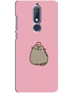 Чохол для Nokia 5.1 (2018) з картинкою «Pusheen серце»