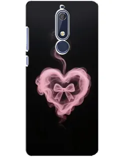 Чехол для Nokia 5.1 (2018) с картинкой «Дымчатое сердце» Чехол для Nokia 5.1 (2018) с картинкой «Дымчатое сердце»
