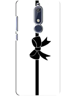 Чехол для Nokia 5.1 (2018) с картинкой «Вертикальный бант»
