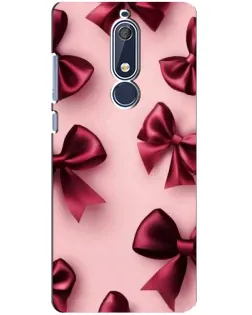 Чехол для Nokia 5.1 (2018) с картинкой «Бордовый атлас»