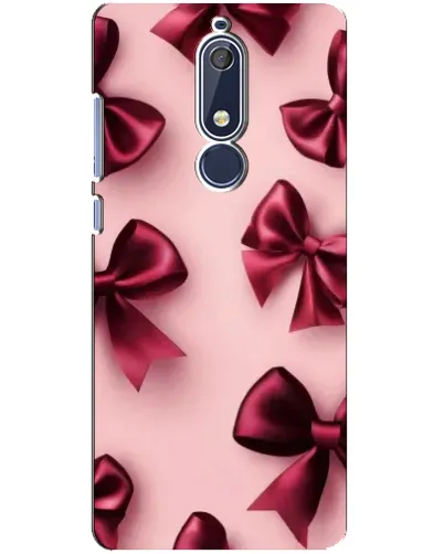 Чехол для Nokia 5.1 (2018) с картинкой «Бордовый атлас»
