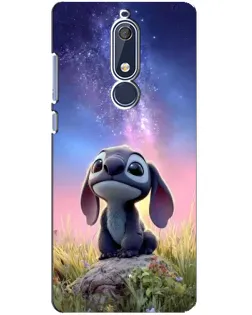 Чехол для Nokia 5.1 (2018) с картинкой «Стич на рассвете» Чехол для Nokia 5.1 (2018) с картинкой «Стич на рассвете»