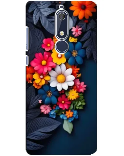 Чехол для Nokia 5.1 (2018) с картинкой «Цветочная феерия»