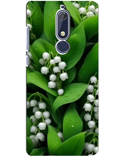 Чехол для Nokia 5.1 (2018) с картинкой «Ландыши в зелени»