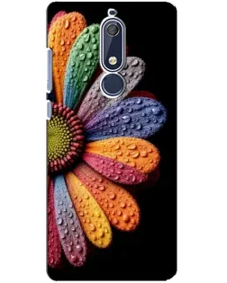 Чехол для Nokia 5.1 (2018) с картинкой «Радужный цветок» Чехол для Nokia 5.1 (2018) с картинкой «Радужный цветок»