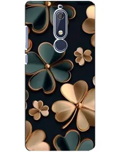 Чехол для Nokia 5.1 (2018) с картинкой «Клевер в золоте» Чехол для Nokia 5.1 (2018) с картинкой «Клевер в золоте»