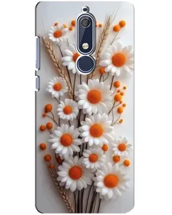 Чехол для Nokia 5.1 (2018) с картинкой «Белые сухоцветы» Чехол для Nokia 5.1 (2018) с картинкой «Белые сухоцветы»