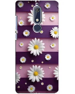 Чехол для Nokia 5.1 (2018) с картинкой «Ромашки на фиолетовом» Чехол для Nokia 5.1 (2018) с картинкой «Ромашки на фиолетовом»