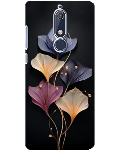 Чехол для Nokia 5.1 (2018) с картинкой «Лиловые цветы грации»