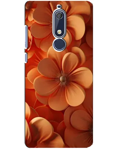 Чехол для Nokia 5.1 (2018) с картинкой «Оранжевый макро цветок»