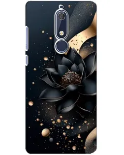 Чехол для Nokia 5.1 (2018) с картинкой «Черный лотос» Чехол для Nokia 5.1 (2018) с картинкой «Черный лотос»