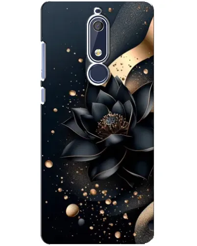 Чехол для Nokia 5.1 (2018) с картинкой «Черный лотос»