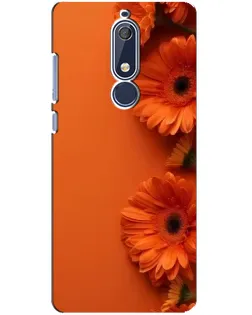 Чехол для Nokia 5.1 (2018) с картинкой «Оранжевые герберы» Чехол для Nokia 5.1 (2018) с картинкой «Оранжевые герберы»