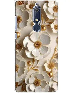 Чехол для Nokia 5.1 (2018) с картинкой «Белие бумажние цвети» Чехол для Nokia 5.1 (2018) с картинкой «Белие бумажние цвети»