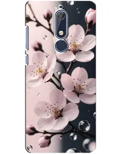 Чехол для Nokia 5.1 (2018) с картинкой «Нежная сакура и капли» Чехол для Nokia 5.1 (2018) с картинкой «Нежная сакура и капли»