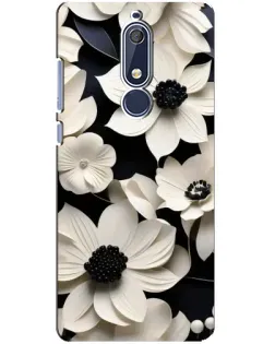 Чехол для Nokia 5.1 (2018) с картинкой «Объемные белые цветы» Чехол для Nokia 5.1 (2018) с картинкой «Объемные белые цветы»