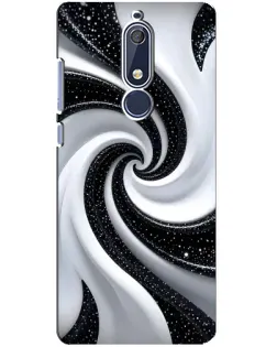 Чехол для Nokia 5.1 (2018) с картинкой «Черно-белая спираль» Чехол для Nokia 5.1 (2018) с картинкой «Черно-белая спираль»