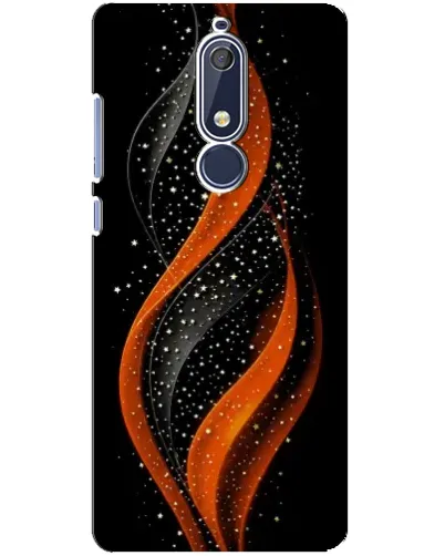 Чехол для Nokia 5.1 (2018) с картинкой «Огненная звездная волна»