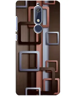 Чехол для Nokia 5.1 (2018) с картинкой «Коричневые объемные квадраты» Чехол для Nokia 5.1 (2018) с картинкой «Коричневые объемные квадраты»