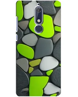 Чехол для Nokia 5.1 (2018) с картинкой «Яркая неоновая галька»