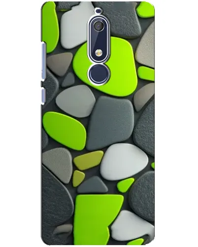 Чехол для Nokia 5.1 (2018) с картинкой «Яркая неоновая галька»