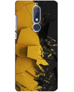Чехол для Nokia 5.1 (2018) с картинкой «Золотые осколки геометрии»