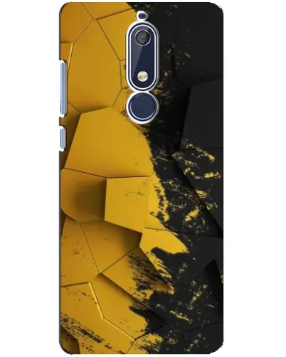 Чехол для Nokia 5.1 (2018) с картинкой «Золотые осколки геометрии»