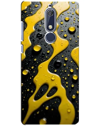 Чехол для Nokia 5.1 (2018) с картинкой «Жидкое желтое золото»