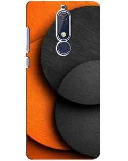 Чехол для Nokia 5.1 (2018) с картинкой «Геометрия оранжевых кругов»