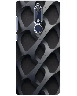 Чехол для Nokia 5.1 (2018) с картинкой «Объемное серое плетение»