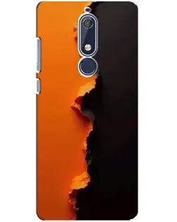 Чехол для Nokia 5.1 (2018) с картинкой «Оранжевый разлом»