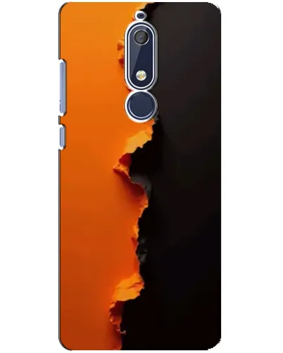 Чехол для Nokia 5.1 (2018) с картинкой «Оранжевый разлом»