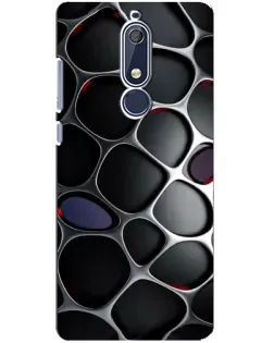 Чехол для Nokia 5.1 (2018) с картинкой «Объемная темная решетка»