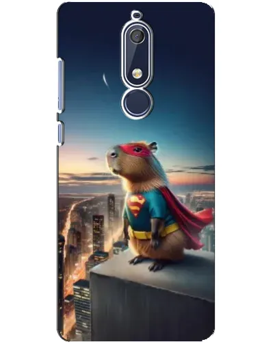 Чехол для Nokia 5.1 (2018) с картинкой «Капи-мен супергерой»