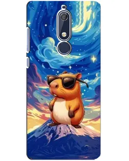 Чехол для Nokia 5.1 (2018) с картинкой «Капибара Ван Гога»