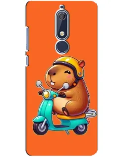 Чехол для Nokia 5.1 (2018) с картинкой «Капибара на скутере»