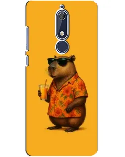 Чехол для Nokia 5.1 (2018) с картинкой «Капибара на отдыхе»