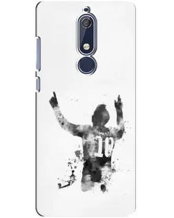Чехол для Nokia 5.1 (2018) с картинкой «Черно-белый силуэт Месси» Чехол для Nokia 5.1 (2018) с картинкой «Черно-белый силуэт Месси»