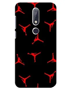Чехол для Nokia 6.1 Plus с картинкой «Jordan Red Pattern»