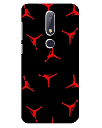 Чехол для Nokia 6.1 Plus с картинкой «Jordan Red Pattern»