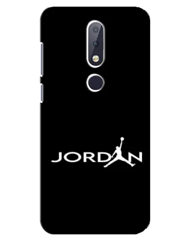 Чехол для Nokia 6.1 Plus с картинкой «Jordan White Logo»