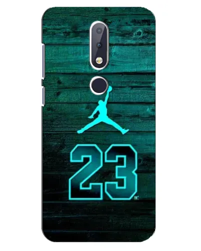 Чехол для Nokia 6.1 Plus с картинкой «Jordan Cyan 23»