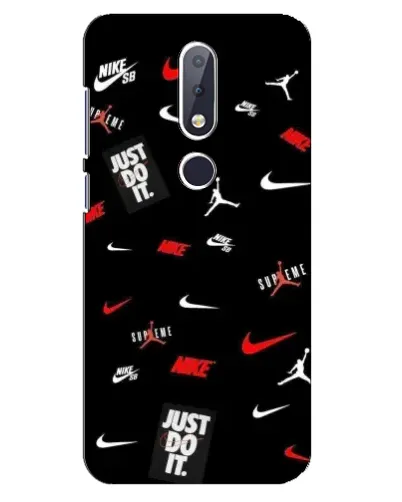 Чехол для Nokia 6.1 Plus с картинкой «Nike Mix Pattern»