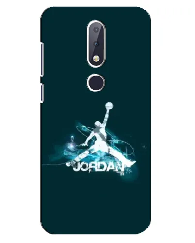 Чехол для Nokia 6.1 Plus с картинкой «Jordan Blue Fire»