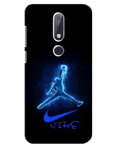 Чехол для Nokia 6.1 Plus с картинкой «Jordan Neon Blue»